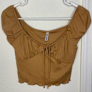 7DAY WKND | brown cropped top ~ size small
